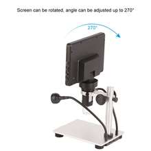 El microscopio digital DM9 12MP con pantalla de 7 pulgadas y 1200x de alta definición se utiliza para inspección de placas de circuitos, reparación de relojes, valoración de joyas, pruebas de calidad de la piel, etc - Negro - Ver 6