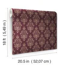 Papel pintado para despegar y pegar color gris paquete de 1-B031 - Granate - Ver 6