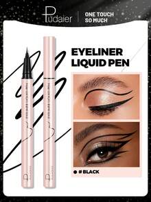Pudaier 防水液体眼线笔 - 黑色，速干，不晕染，持久防水，不脱妆，丝滑柔顺，持久保持妆容，不易褪色，适合初学者。 - 黑色 - 查看 1