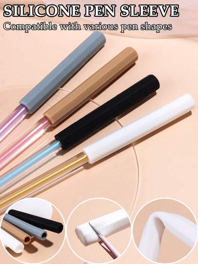 Nail Art Tools | Silicone Pen Caps, Dust-Repellent Silicone Pen Caps For Nail Art Tools, Universal Nail Art Pen Caps And Covers For Gel Pens, Adaptable To Various Pen Shapes, Squeezes Close And Does Not Fall Off, Dustproof Nail Art Tools, DIY Nail Salon Storage Supplies (5/2pcs)