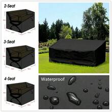 1pc Outdoor Waterproof Furniture Cover, Garden Furniture Cover, Rectangular Patio Table Cover, Oxford Cloth Rain Snow Dust UV Protection, Patio Furniture Cover, Black & Silver, Indoor Outdoor Storage, Camping, Gardening Supplies, Gardening Decor, Multiple Sizes (Home, Office, Travel) - Outdoor Table and Chair Dust Cover - View 8