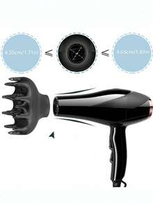 5.1-3.7 Inch Universal Hair Salon Hair Dryer Diffuser, Suitable For Curly And Coarse Hair, Black - Multicolor - View 9