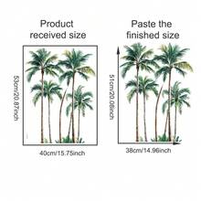 1pc, Coconut Tree, Realistic Style, Creative Wall Poster, Matte Surface, Simple And Detachable, Suitable For Wall Posters In Living Room, Bedroom, Door, Window, Toilet, Etc., 40*53cm - A - View 3