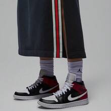 Jordan Women's AS W J FLT FLC FT SKIRT With Drawstring Waist Knit Maxi Skirt IF1033-010 - Red and Black - View 3