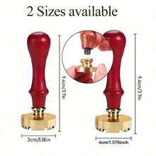 1pc 3cm Customized Clay Stamp, Ceramic Letter Stamp With Wooden Handle, Brass Customized Soap Stamp, Personalized Brass Stamp For Pottery - Multicolor - View 11