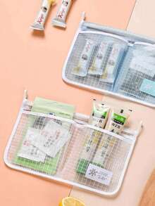 Refrigerator Storage Net Bag Hanging Kitchen Multi-Functional Dual-Compartment Kitchen Organizer Bag - Multicolor - View 3