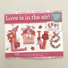 1 Set Pink Valentine's Day DIY Cross Stitch Kit, Valentine's Day Card, Suitable For Gifts, Bird, House Pattern, Beginner Cross Stitch, Easy To Learn, With Instructions, Handmade Embroidery Set - A - View 2