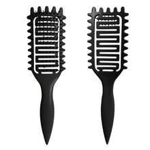 Hollow Wave Curling Hair Brush, Styling Comb For Straightening Hair, Body Massage Comb - Multicolor - View 9