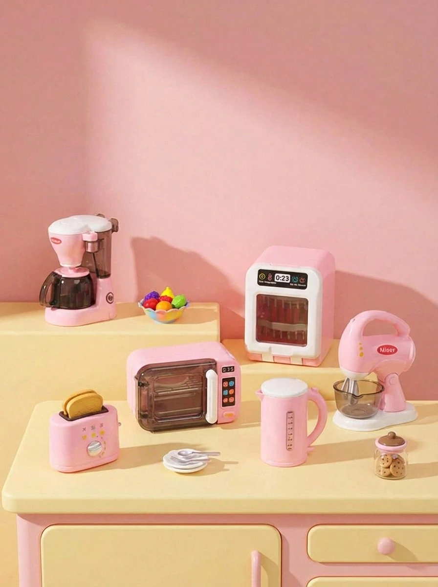 POKOJA LAND Bộ đồ chơi nhà bếp mini – Tượng nhỏ đồ nấu ăn để bàn dễ thương dùng để trang trí phòng, cảnh nhà búp bê, trưng bày thu nhỏ & chụp ảnh thẩm mỹ | Quà tặng sưu tầm sáng tạo cho thanh thiếu niên và bạn bè