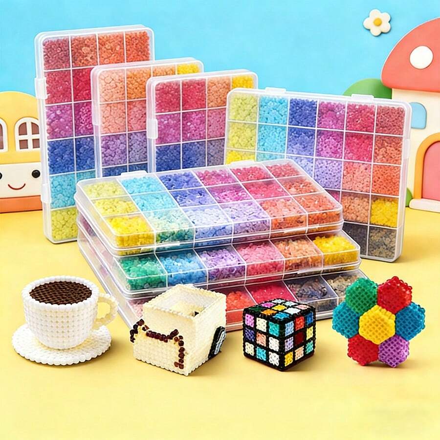 2.6mm 小號 Perler 珠子補充包，高品質熔融珠，黃色，MARD 同色號同品質 Perler 珠子 - 多色 - 查看 1