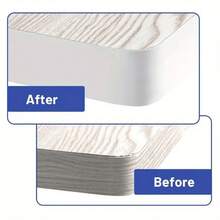 1 Roll 393.7 Inch X 0.78 Inch PVC Wood Grain Self-Adhesive Edge Banding, 0.2mm Thick Desk Edge Trim, Cabinet Edge Strip, Wall Edge Trim, Furniture Edging, Easy To Peel And Stick - 2cm X 10m - View 8