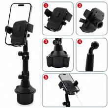 Adjustable Car Cup Holder & Phone Mount With Water Cup Holder Base, Rotatable Car/Truck Navigation Phone Holder - 602 - View 11