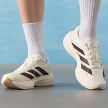 Adidas 男士 Adizero Evo 运动训练跑步鞋 - 米色/棕色 - 查看 10