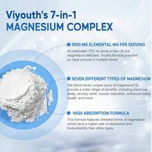 Viyouth 7 In 1 Magnesium Complex | High Absorption | 1000mg Magnesium + Vitamin, Zinc | 60 Capsules - Gluten-Free, Non-GMO, Dietary, Healthcare Supplement [Free Shipping](2026 Latest Version) - 1PCS - 查看 7