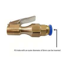 Boquilla de mandril de aire para neumático de coche, Conector de válvula de inflado, adaptador de Clip, latón de coche, 8mm, bomba inflable CTUD - 05 - Ver 11