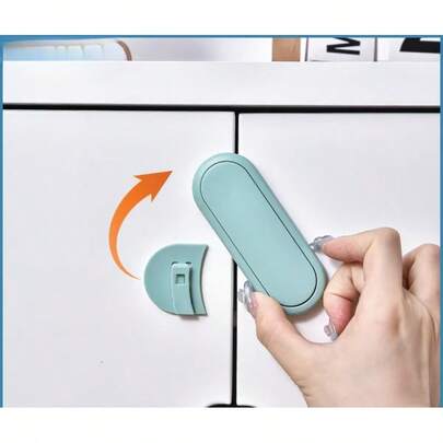 Cabinet Lock, No-Drill Fridge Freezer & Cabinet Door Lock With Finger Pinch Protection, Strong Adhesive Proof Lock For Cabinets, Ovens, Drawers And Refrigerators,  Proof Fridge And Cabinet Lock, No-Drill Proof Door Lock