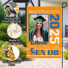 Custom Class Of 2026 Graduation Yard Flag Personalized Name School Double Sided Outdoor Garden Decor 12x18 Double Sided - Graduation 1 - View 2