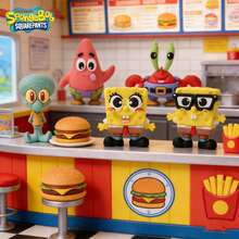 SPONGEBOB 1个海绵宝宝3D动漫手办，PVC盲盒包装，可爱迷你收藏人偶，包含海绵宝宝、派大星、章鱼哥、蟹老板等随机角色，可作桌面摆件，送给朋友、家人或粉丝，情人节礼物。 - 彩色 - 查看 1