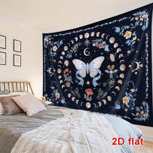 1 Stück extra große Boho Schmetterling Muster Wandteppich, Oversized dekoratives Wandbehang, Heimdekoration, Geschenk, Partydekoration, mit Installationstasche - Verschiedenfarbig - Übersicht 1