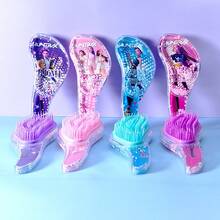 K-POP风格女生气垫按摩发梳，时尚头皮按摩梳，防静电，耐用ABS手柄，尼龙刷毛，适合所有发质，高级气垫梳 - 彩色 - 查看 2