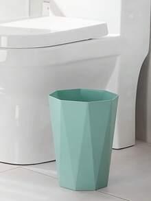 3/2/1 Pcs Geometric Trash Can, Kitchen Garbage Bin, Octagonal, Plastic Material, Brushed Surface, Open-Mouth Design, No Power Required, Suitable For Home, Office, Kitchen, Bathroom Storage, Bathroom Garbage Organization - Multicolor - View 13