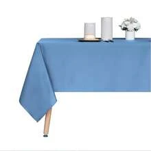 Obstal 210GSM Rectangle Table Cloth, Water Resistance Microfiber Tablecloth, Decorative Fabric Table Cover For Outdoor And Indoor Use (Sky Blue, 60 X 102 Inch) - SkyBlue - View 6