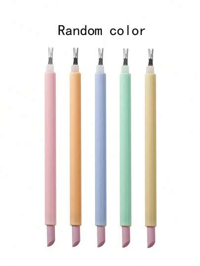 Nail Cuticle Remover Tool, Double-Headed Cuticle Fork, Nail Polishing Pen, Cuticle Polishing Pen, Quartz Nail Polishing Pen