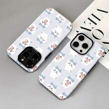 Lindos gatos blancos con detalles azules. Esta elegante y adorable funda para teléfono es compatible con Samsung, Apple, VIVO, OPPO, , Transsion, ,  y Honor. Fabricada en silicona TPU, ofrece protección contra golpes y caídas, además de una sensación superior. Es un regalo ideal para familiares, amigos y seres queridos, y una opción perfecta para San Valentín y Año Nuevo. - Blanco - Ver 4