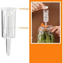 1,5L Fermentierglas, Fermentationsglas Mit Gärventi & Gewicht, Gärglas Für Sauerkraut, Kimchi, Kombucha Und Pickles (2er-Pack) - A - Übersicht 4