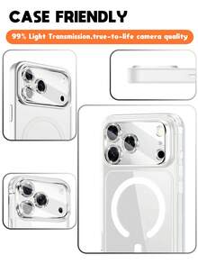 1pc Glitter Lens Protector Film, Suitable Compatible With Apple 17 Pro/17 Pro Max, Glitter Camera Lens High-Definition Protective Film, Rear Camera Lens Sticker - Silver - View 5