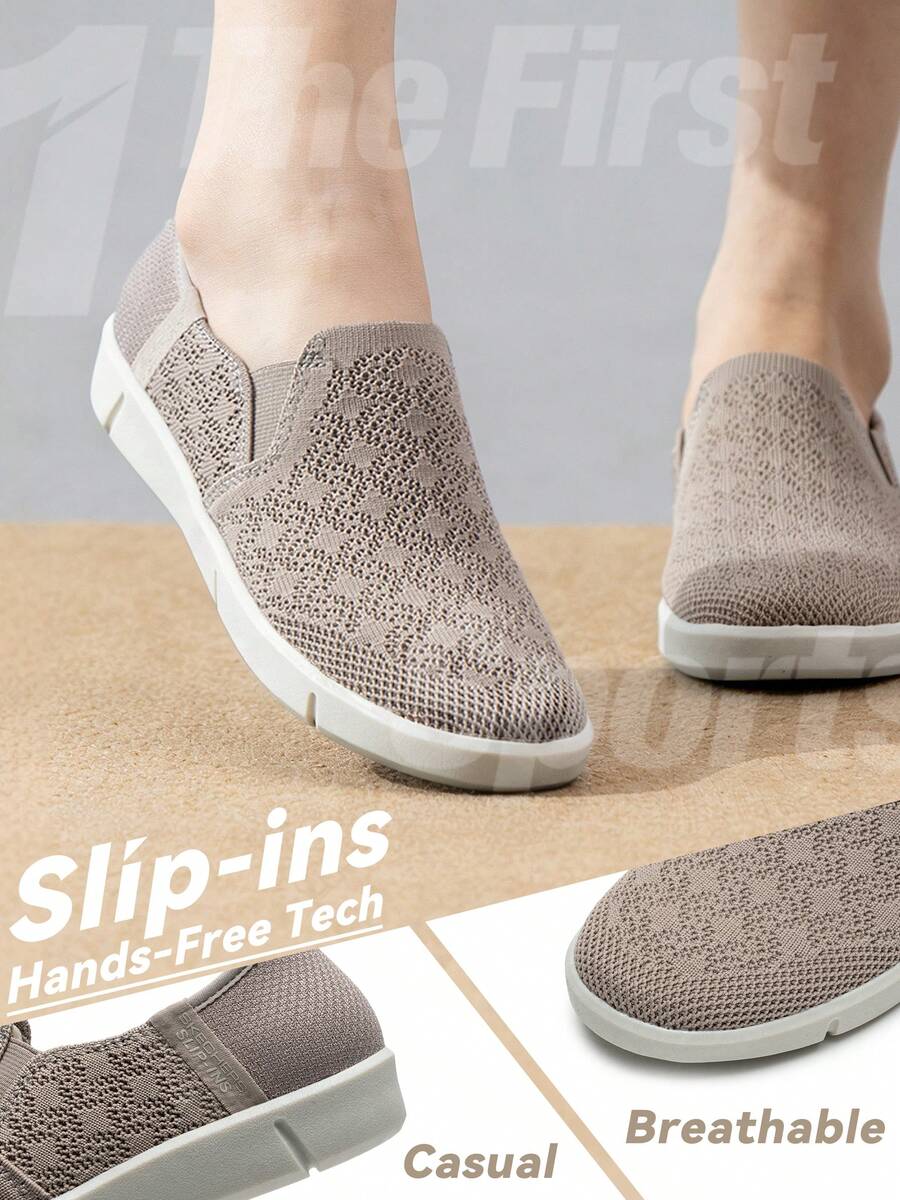Skechers ACTIVE 系列緩衝透氣休閒鞋，日常旅行鞋，100426-BLK 女款走路鞋 - 灰褐色 - 查看 1