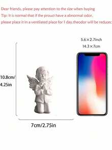 1pc White Angel Resin Decor, Indoor Decoration, Tabletop Ornament - 1PC - View 9