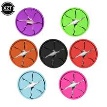 Organizador de cables de silicona para auriculares, Cables digitales, soporte portátil colorido para auriculares, enrollador de cables con forma de cuenco EQC1 - verde - Ver 1