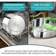 Induction Compatible 24cm 10L Stainless Steel Stock Pot Tri-Ply Bottom Visible Lid Easy Clean Healthy Cooking Pot For Pasta Meat Soup - 14.1L - View 6