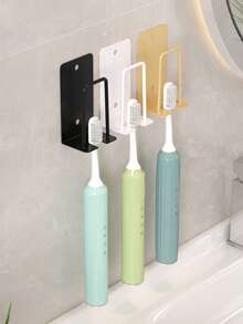 1/2 piezas Soporte de pared para cepillo de dientes eléctrico, organizador de almacenamiento de baño, adecuado para uso doméstico para guardar cepillo de dientes, soporte de cepillo de dientes, soporte de afeitadora, decoración de baño del hogar - Multicolor - Ver 5