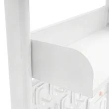 SHIOUCY White 2-Tier Desktop Bookshelf, 16.53lbs Load Desktop Organizer With Pegboard For Study Bedroom Stationery Storage - Desktop - View 7