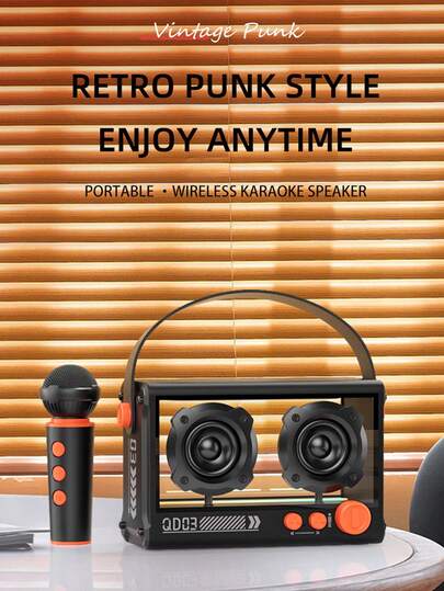 TOKQI 便携式无线户外蓝牙音箱，带充电线、无线低音炮、USB/TF卡槽，支持3D环绕立体声，适用于智能手机、平板电脑、电视、电脑，可用于汽车/室内/跳舞/骑行等场合，是户外使用的理想之选。