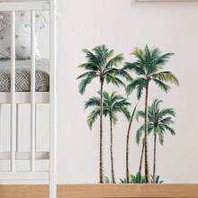 1pc, Coconut Tree, Realistic Style, Creative Wall Poster, Matte Surface, Simple And Detachable, Suitable For Wall Posters In Living Room, Bedroom, Door, Window, Toilet, Etc., 40*53cm - A - View 1