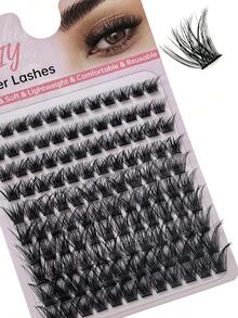 120 piezas Pestañas postizas individuales de imitación de visón D Curl en racimos, aspecto natural de 8-16 mm, esponjosas y suaves, con efecto dramático, para hacer DIY de racimos de pestañas, racimos de pestañas, pestañas postizas individuales, pestañas, pestañas postizas - D - Ver 8