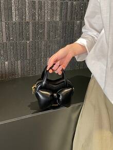 开斋节快乐！新款超酷3D心形包包，可爱蝴蝶结包包，超迷你朋克风手提包，零钱包，晚宴手拿包 - 黑色 - 查看 10