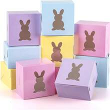 24pcs Wavy Window Bread Boxes, 4*4*2.5in Cookie Boxes With Window, For Cakes, Chocolates, Cookies, Party, Birthday, Easter, Holiday, Gift Packaging, Tart Packaging - 4425 Wave - View 1