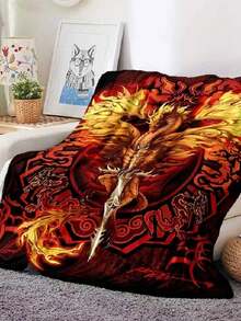3D Print Dragon Yin And Yang Flannel Throw Blanket For Teens Gifts Soft Lightweight For Sofa Bed Couch King Size Bedspread1_new.Jpg - 白色 - 查看 1