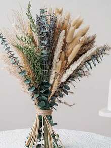 96 peças Buquê de Flores de Lavanda, Eucalipto, Grama Pampas, Mosquitinho, Crisântemo - Fragrância Calmante, Aroma Natural, Decoração Elegante para Casa, Escritório, Casamento - Arranjo Floral Doméstico, Decoração de Natal, Artesanato DIY, Adereços de Fotografia, Presente de Aniversário - Fragrância dos Pampas - Visão 4