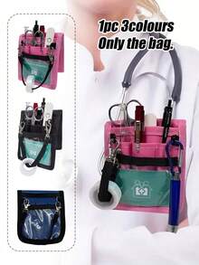 1 Túi đựng dụng cụ đa năng - Túi gấp gọn bằng polyester với nhiều ngăn và dây đeo vai cố định, dành cho y tá, phòng khám thú y, chuyên gia - Nhiều màu sắc, túi đựng đồ dùng cho y tá, phụ kiện chăm sóc sức khỏe, thiết kế tiện dụng, cấu trúc chắc chắn, phụ kiện thiết yếu cho bàn làm việc, nhân viên phòng khám, món quà tuyệt vời cho ngày lễ hoặc sinh nhật dành cho bác sĩ, y tá, giáo viên. - Nhiều màu - Xem 1