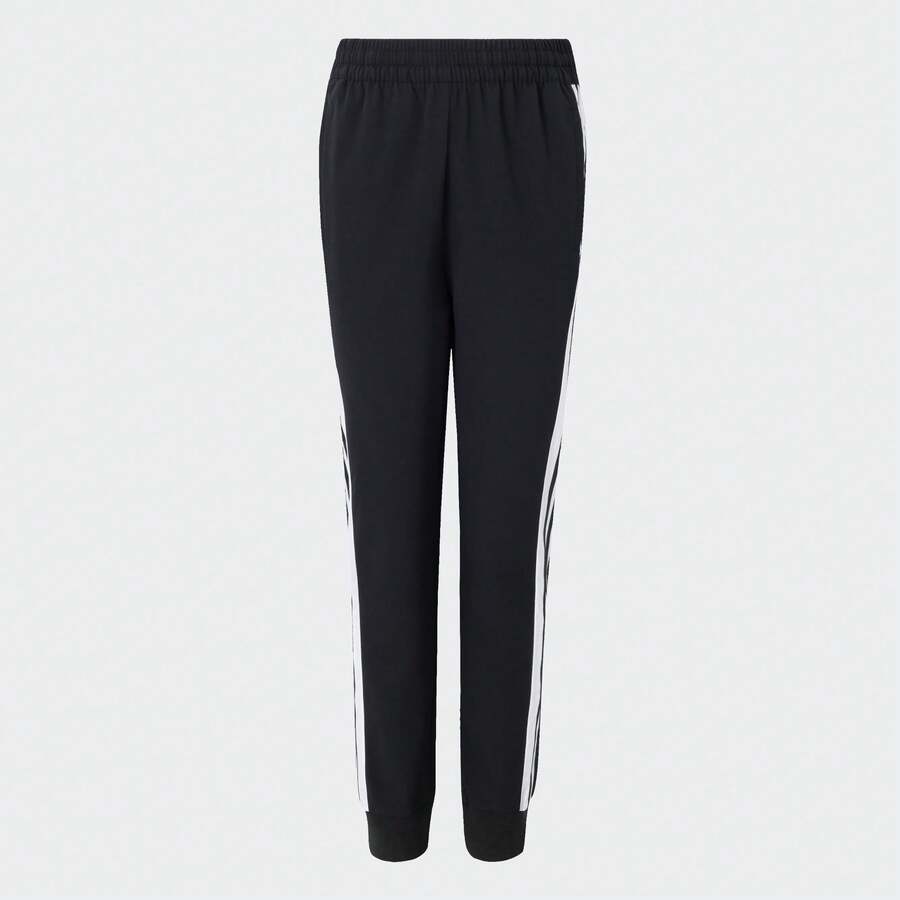 Adidas Women's Casual Sports Pants, Knitted Drawstring Ankle Pants, Spring/Autumn - Black - View 1