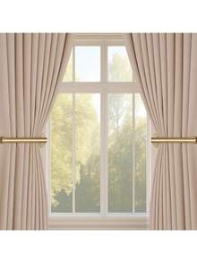 1/2pcs Self-Adhesive Curtain Rod Holders, No Drill Curtain Tie Backs, Paper Towel Holder, Roller Towel Rack, Curtain Pull Hooks, Curtain , Suitable For Home Use - Pole - View 4