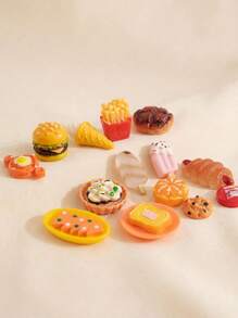 POKOJA LAND 50pcs Mini Simulation Food Beverage Mixed Resin Food - Mini Kitchen Pretend Game Adult Mini Food Set (Random) - Multicolor - View 10