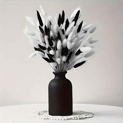 60/120/180/240 Pcs Natural Dried Flowers Decor, Natural Dried Rabbit Tail Grass, Dried Cattail, For Home Decor, Wedding Decor, Party Decor, DIY Crafts, Photography Props, Themed Decoration