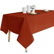 Mantel rectangular de estilo oxidado - Mantel de poliéster resistente al agua y de alta calidad, cubierta de mesa decorativa para uso en interiores y exteriores, 60x84 pulgadas - Óxido - Ver 5