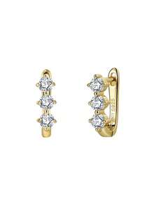 1 par de pendientes de aro de plata de ley 925 con diamantes Moissanite de color D y VVS, brillantes y resplandecientes, para adolescentes y jóvenes - A - Ver 10